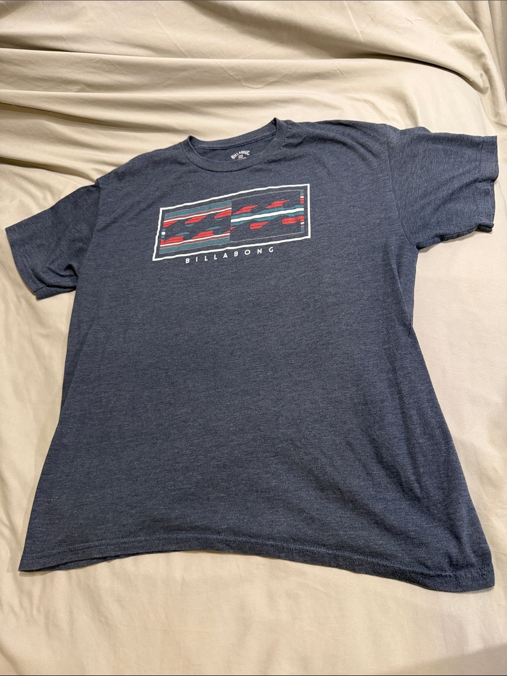 Billabong Navy Short-Sleeve Tee with Red Graphic